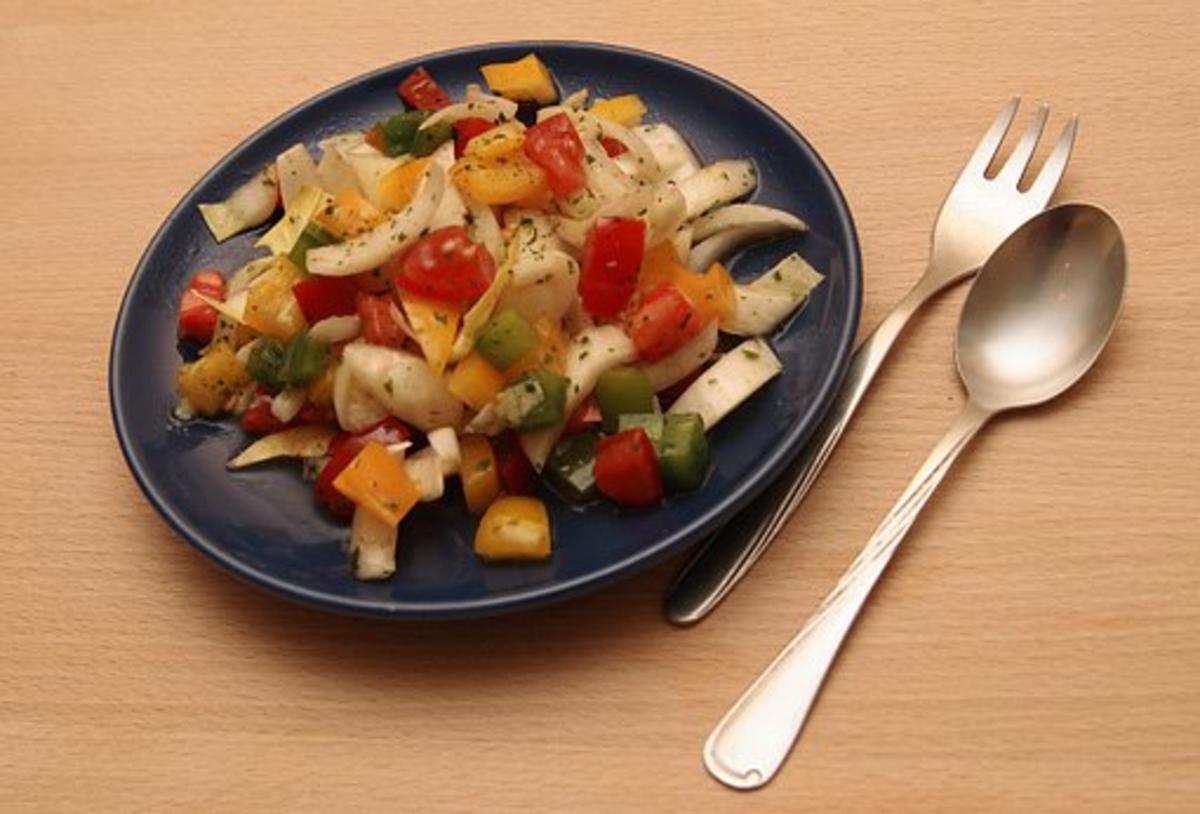 Feiner Feierabendsalat mit Chicoree - leicht und lecker - Rezept ...