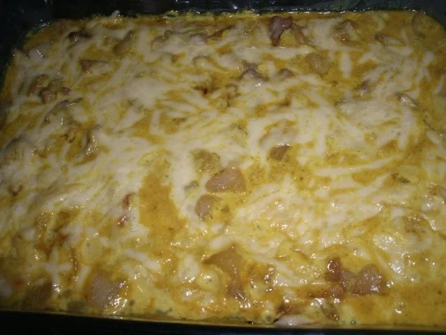 Schweinelachsgeschnetzeltes in Ananas-Currysoße mit Käse überbacken - Rezept - Bild Nr. 5