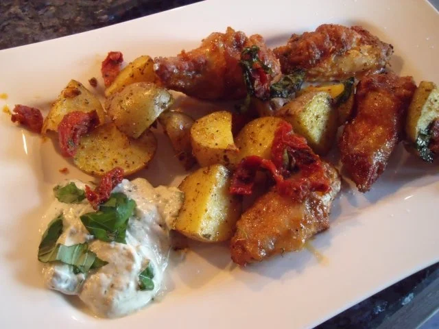 Rezept: Hähnchenkeulen und Kartoffeln vom Blech Bild Nr. 2 Hähnchenkeulen und Kartoffeln vom Blech - Rezept - Bild Nr. 2