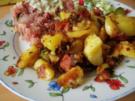 Bratkartoffeln mit Kümmelsülze und Remouladensosse - Rezept