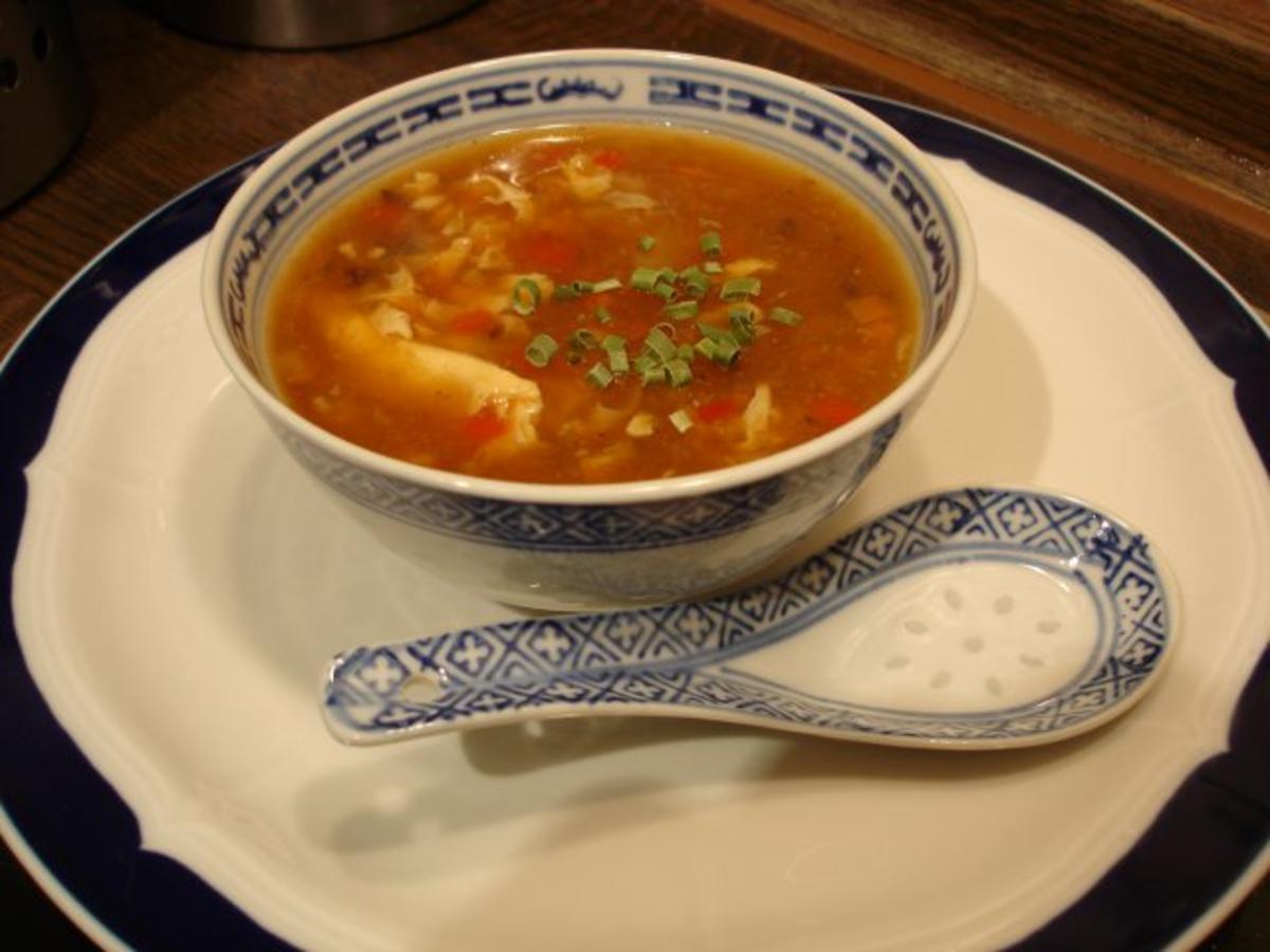 Chinesische Gemüsesuppe leicht sauer-scharf - Rezept - kochbar.de