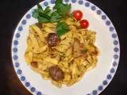 Nudeln : Steinpilzragout mit Bandnudeln - Rezept