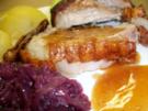 Schweine Schinkenkrustenbraten mit selbst Zubereiteten Soßenfond - Rezept