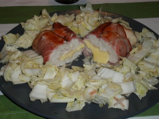 Gefüllte Hähnchenbrust auf Chinakohl - Rezept - Bild Nr. 2