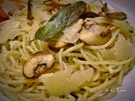Pasta mit gebratenem Salbei und Champignon - Rezept