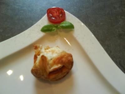 Rezept: Körbchen mit chorizo/Ziegenkäse Körbchen mit chorizo/Ziegenkäse - Rezept