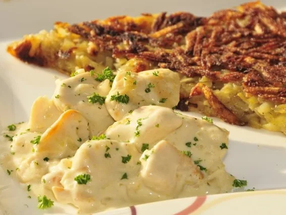 Hühnergeschnetzeltes nach Zürcher Art mit Rösti - Rezept - Bild Nr. 2