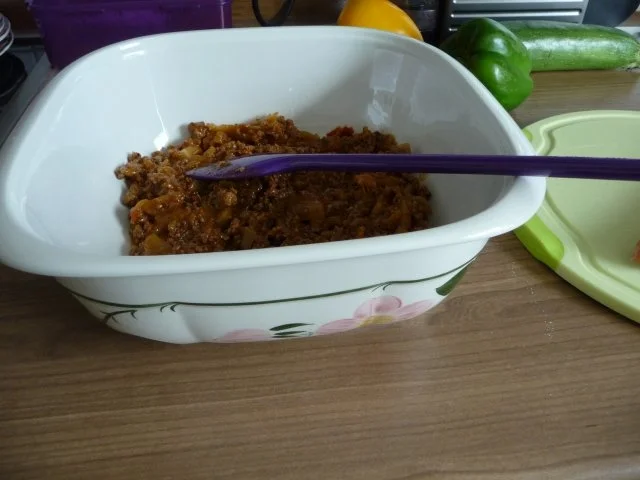 Rezept: Resteverwertung : ... überbackenes Zwiebelhackfleisch Bild Nr. 3 Resteverwertung : ... überbackenes Zwiebelhackfleisch - Rezept - Bild Nr. 3