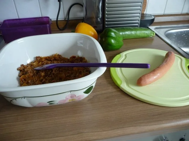 Rezept: Resteverwertung : ... überbackenes Zwiebelhackfleisch Bild Nr. 4 Resteverwertung : ... überbackenes Zwiebelhackfleisch - Rezept - Bild Nr. 4