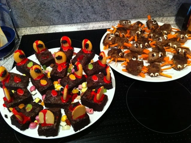 Rezept: Schokogräber - Brownies zu Halloween Schokogräber - Brownies zu Halloween - Rezept