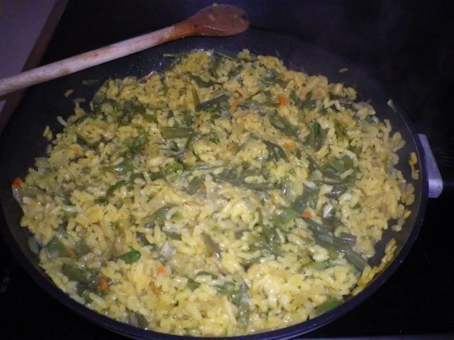 Bohnen - Safran - Risotto - Rezept