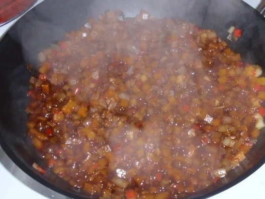 Rezept: Filet auf Tomaten-Paprikasugo und Nudeltürmchen Bild Nr. 7 Filet auf Tomaten-Paprikasugo und Nudeltürmchen - Rezept - Bild Nr. 7