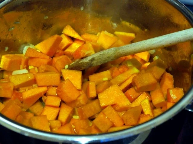 Hähnchenbrust auf Kürbis-.Tomaten-Sauce mit Basmatireis - Rezept - Bild Nr. 3