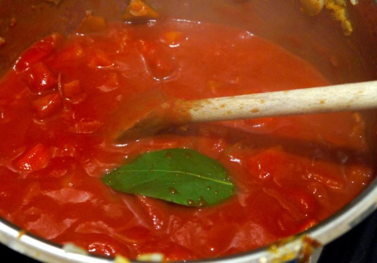Hähnchenbrust auf Kürbis-.Tomaten-Sauce mit Basmatireis - Rezept - Bild Nr. 5