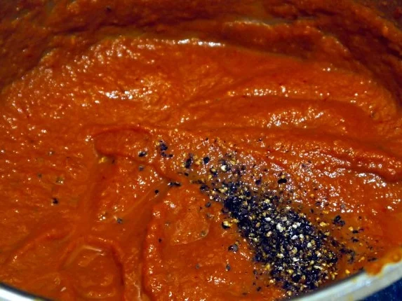Hähnchenbrust auf Kürbis-.Tomaten-Sauce mit Basmatireis - Rezept - Bild Nr. 7