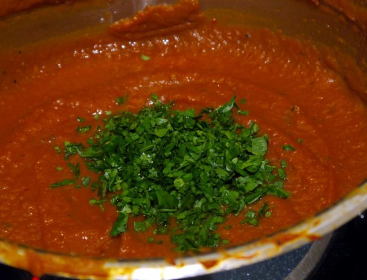 Hähnchenbrust auf Kürbis-.Tomaten-Sauce mit Basmatireis - Rezept - Bild Nr. 8