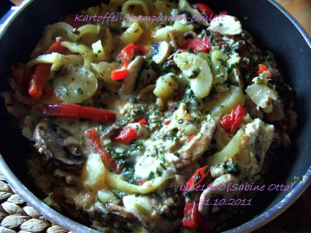 Rezept: KARTOFFEL - CHAMPIGNON - OMLETT Bild Nr. 3 KARTOFFEL - CHAMPIGNON - OMLETT - Rezept - Bild Nr. 3