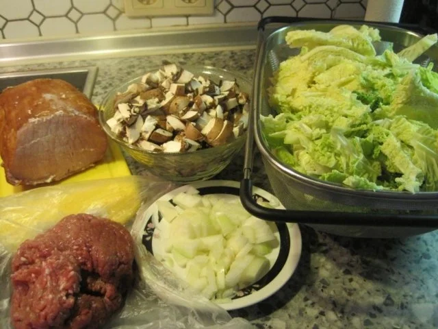 Rezept: Kasseler in Blätterteig mit Pilz-Hack-Zwiebeln Bild Nr. 2 Kasseler in Blätterteig mit Pilz-Hack-Zwiebeln - Rezept - Bild Nr. 2