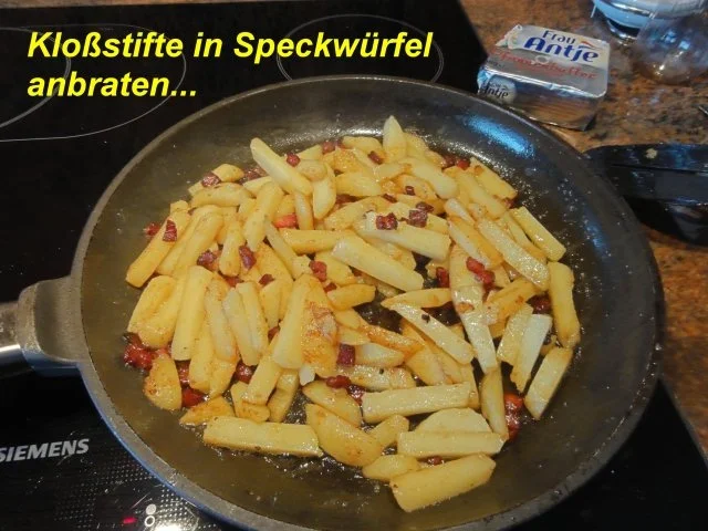 Snack:   KLOßSTIFTE mit Speck + Ei - Rezept - Bild Nr. 3