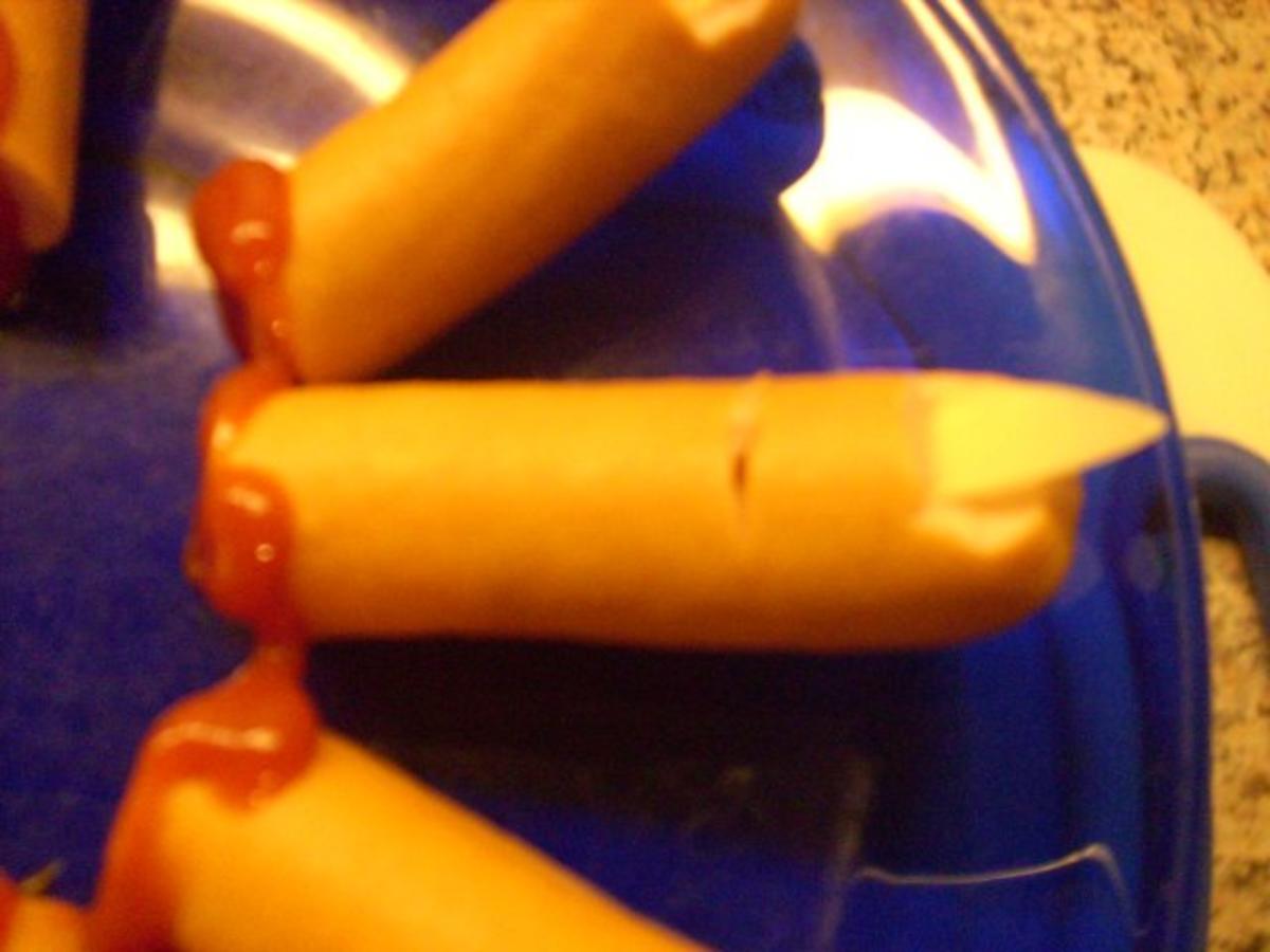 Bilder für Halloween: abgerissene Finger Rezept