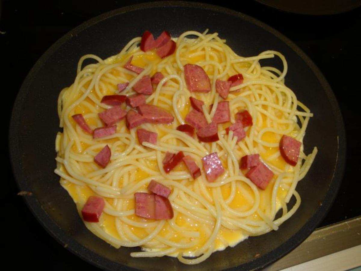Spaghettiküchlein mit Cabanossie - Rezept - Bild Nr. 4