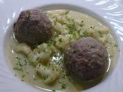 Blumenkohlsüppchen mit Wildschwein – Hack - Klößchen.... - Rezept