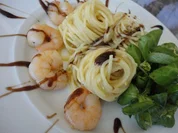 Pasta al Limone mit King Prawns - Rezept