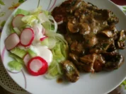 Kotlett mit Rahmchampions - Rezept