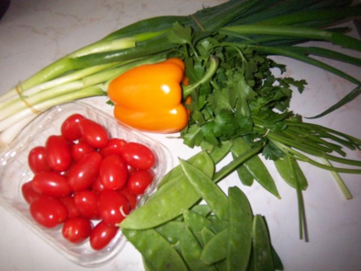 Frische Tagliatelle mit pikanter Gemüse- Hähnchenbrustsauce - Rezept - Bild Nr. 3