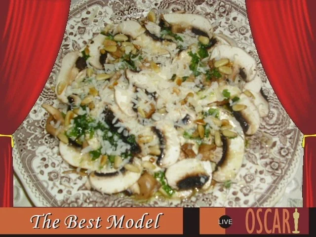 Feines Pilz-Carpaccio mit Pinienkernen - Rezept