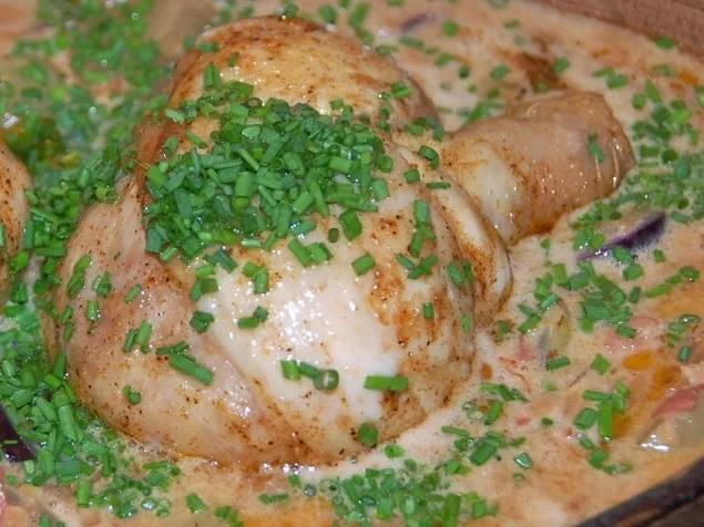 Rezept: CUISSE DE POULARDE TESSINOISE / POULARDENKEULEN "TESSINER ART" Bild Nr. 8 CUISSE DE POULARDE TESSINOISE / POULARDENKEULEN "TESSINER ART" - Rezept - Bild Nr. 8