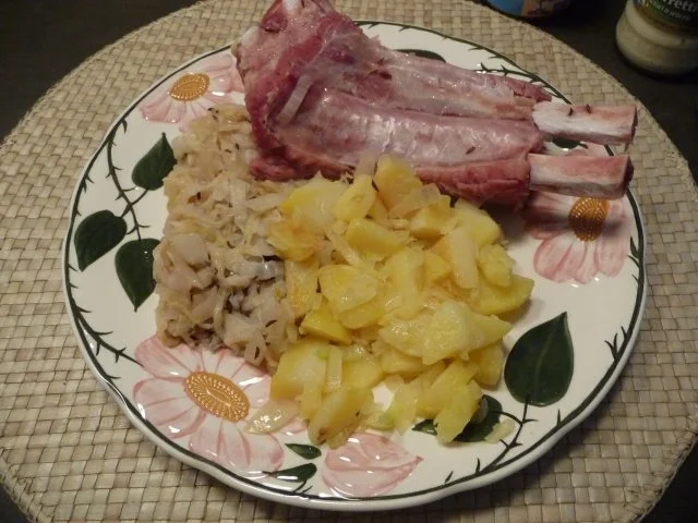 Rezept: Schwein : Gekochte Rippe im Fenchel - Chinakohl - Gemüse Schwein : Gekochte Rippe im Fenchel - Chinakohl - Gemüse - Rezept