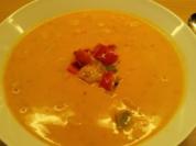 Pikant cremige Paprikasuppe mit weißen Bohnen - Rezept
