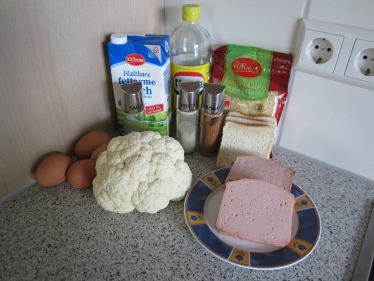 Blumenkohlauflauf mit Leberkäse - Rezept - Bild Nr. 2