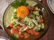 Kleiner gemischter Salat in Kräutervinagrette - Rezept