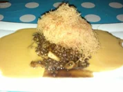 Croustillant von der Goldbrasse | Muskatkürbis | Puylinsen - Rezept