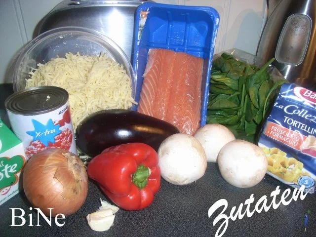 Rezept: BiNe` S TORTELLINI - SPINAT - LACHSAUFLAUF Bild Nr. 2 BiNe` S TORTELLINI - SPINAT - LACHSAUFLAUF - Rezept - Bild Nr. 2