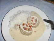 Putenröllchen in Weissweinsoße - Rezept