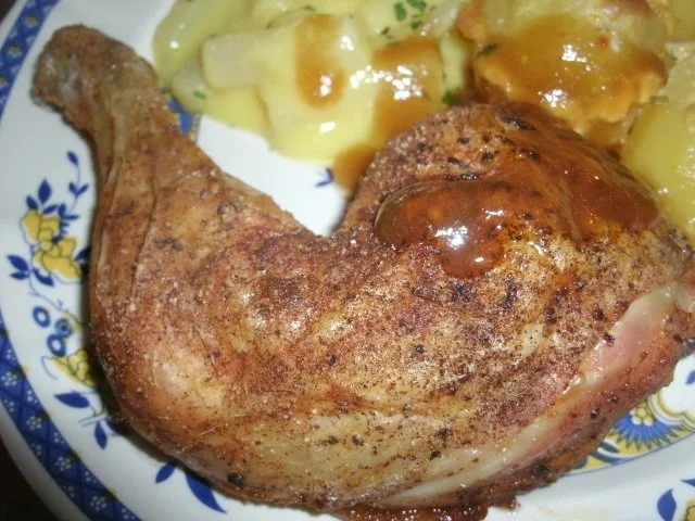 Hähnchenkeulen aus dem Backofen - Rezept