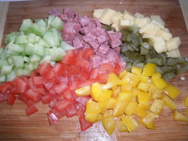 Bunter Buchweizennudelsalat mit grünem Pfeffer - Rezept - Bild Nr. 4