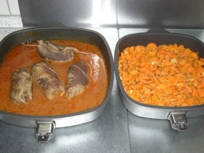 Rinderrouladen mit Karottengemüse - Rezept