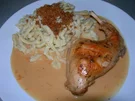 Kaninchenkeule in Weißweinsauce - Rezept