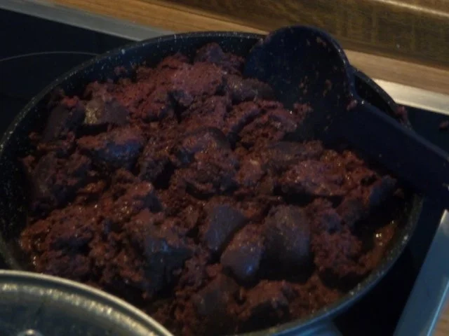 Hauptgericht : Blutwurst an Sauerkraut und Dreierlei - Stampf - Rezept - Bild Nr. 7