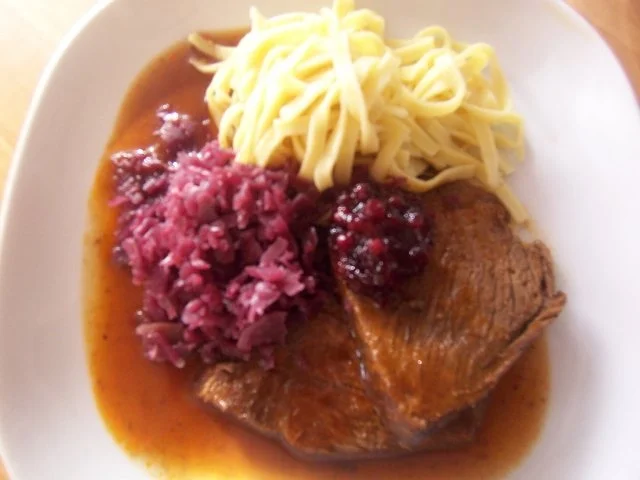 Schmorbraten aus der Rinderhüfte - Rezept