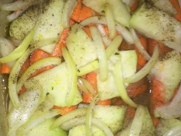 Ofengemuese in Mandarinen -Ingwer-Sauce - Rezept - Bild Nr. 2