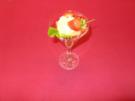 Pina-Colada-Sorbet auf Früchtecarpaccio - Rezept