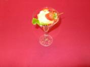 Pina-Colada-Sorbet auf Früchtecarpaccio - Rezept