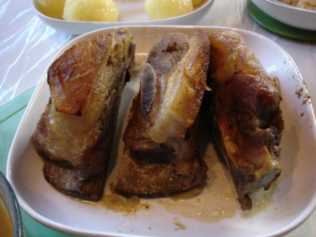 Schäufele mit Sauerkraut und Knödel - Rezept - Bild Nr. 11