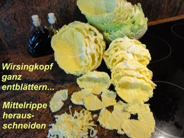 Gemüse:   RAHMWIRSING zu Rindersteak und Rösti - Rezept - Bild Nr. 3