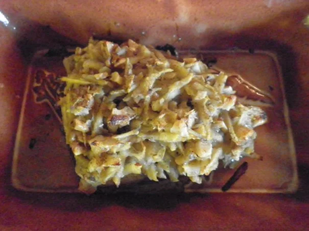 Rezept: Kürbis - Püree und Kabeljau mit Kürbis- Nusskruste auf Apfelsoße Bild Nr. 8 Kürbis - Püree und Kabeljau mit Kürbis- Nusskruste auf Apfelsoße - Rezept - Bild Nr. 8